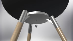 Le Feu Dome 625 - Black Ground Wood Low