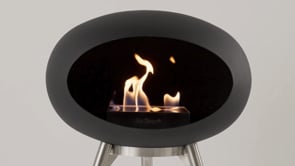 Le Feu Dome 625 - Black Ground Wood Low