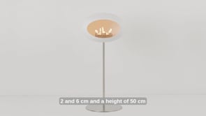 Le Feu Ground Steel Low - White - 25mm Pole Width