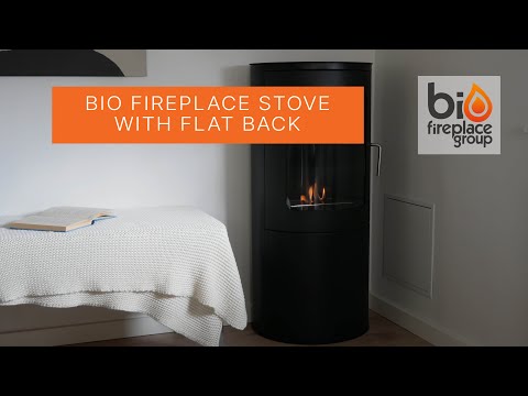 ScandiFlames Richmond Bioethanol Fire Stove with Flat Back - Black