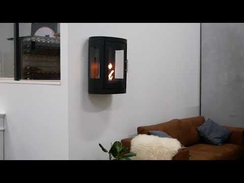 ScandiFlames Oregon Wall-Mounted Bioethanol Stove - Black