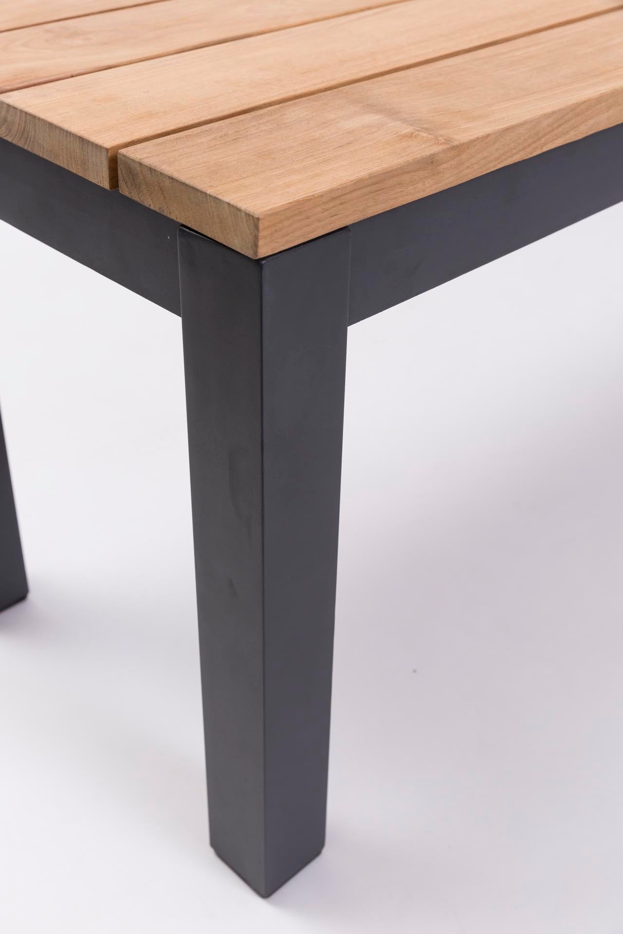 PR Home Reclaim Outdoor Dining Bench – Anthracite / Teak