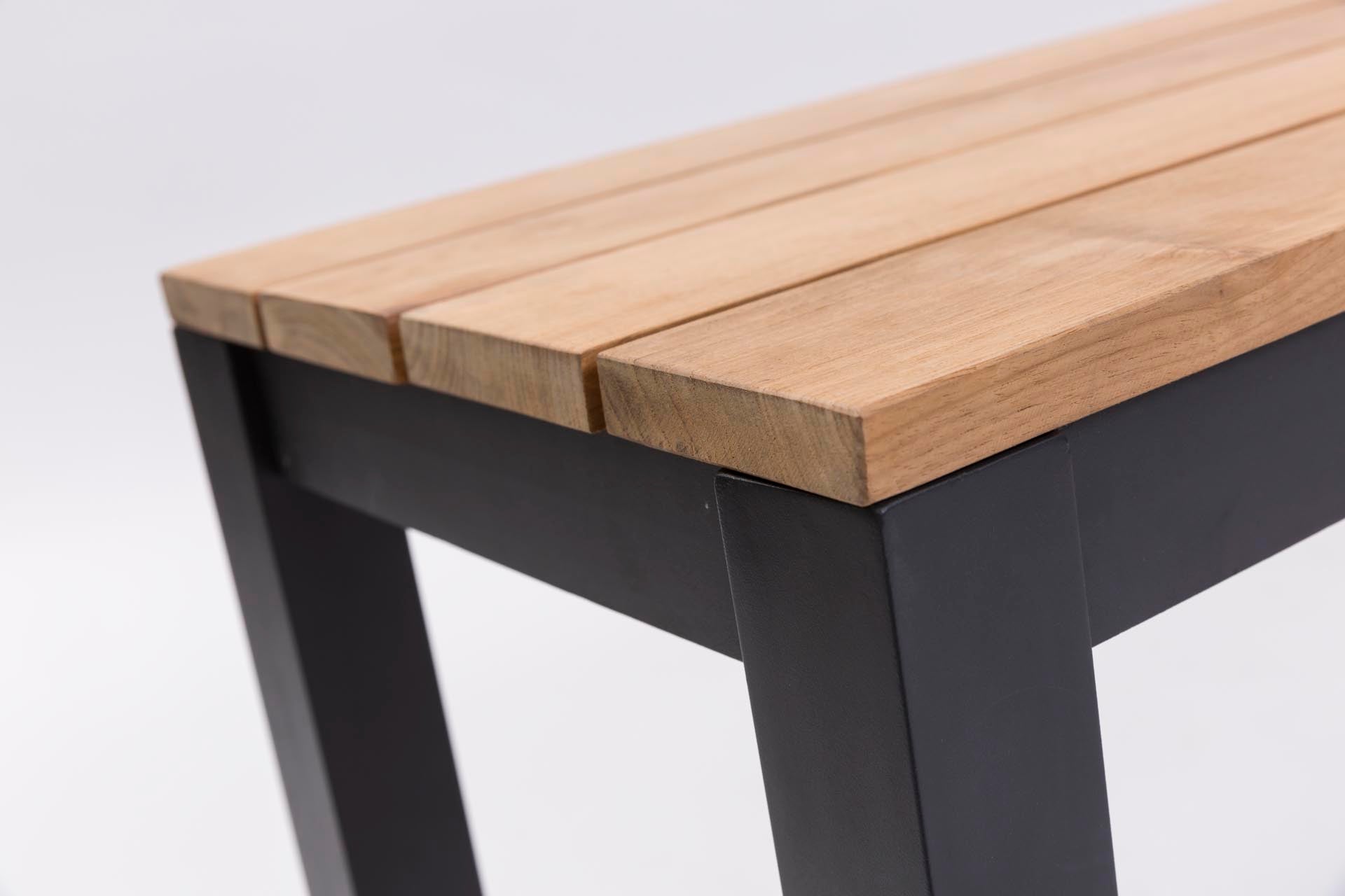 PR Home Reclaim Outdoor Dining Bench – Anthracite / Teak