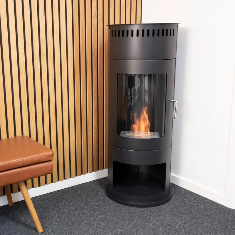ScandiFlames Washington Bioethanol Wood-Burning Stove - Black