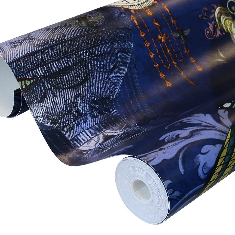 Santorus Around The World Wallpaper In Cobalt-Beaumonde