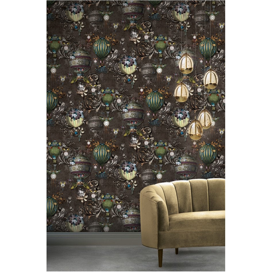 Santorus Wallpaper - Around The World - Warm Charcoal-Santorus-Beaumonde
