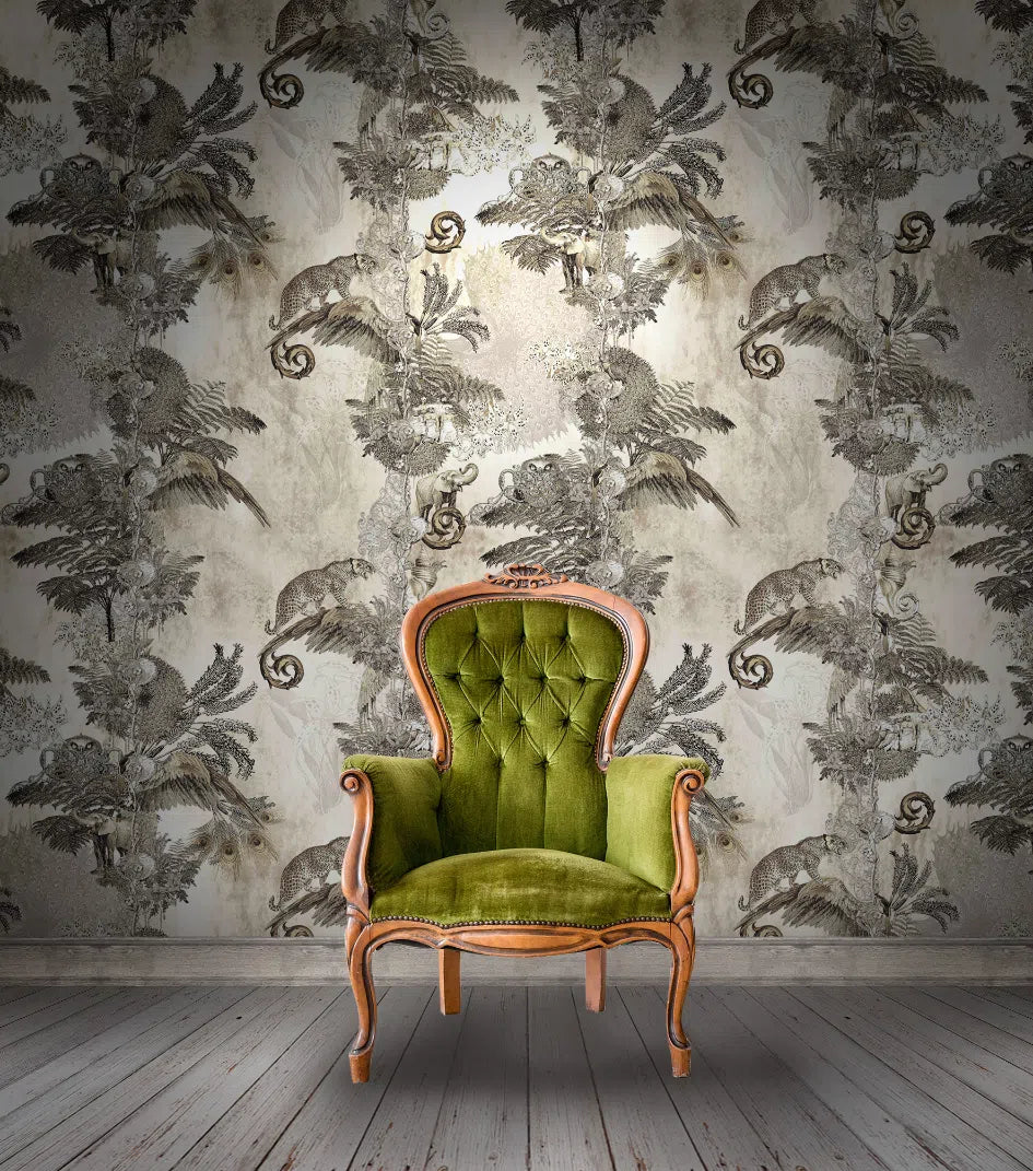 Santorus Jungle Paradise Wallpaper In Aniseed-Beaumonde