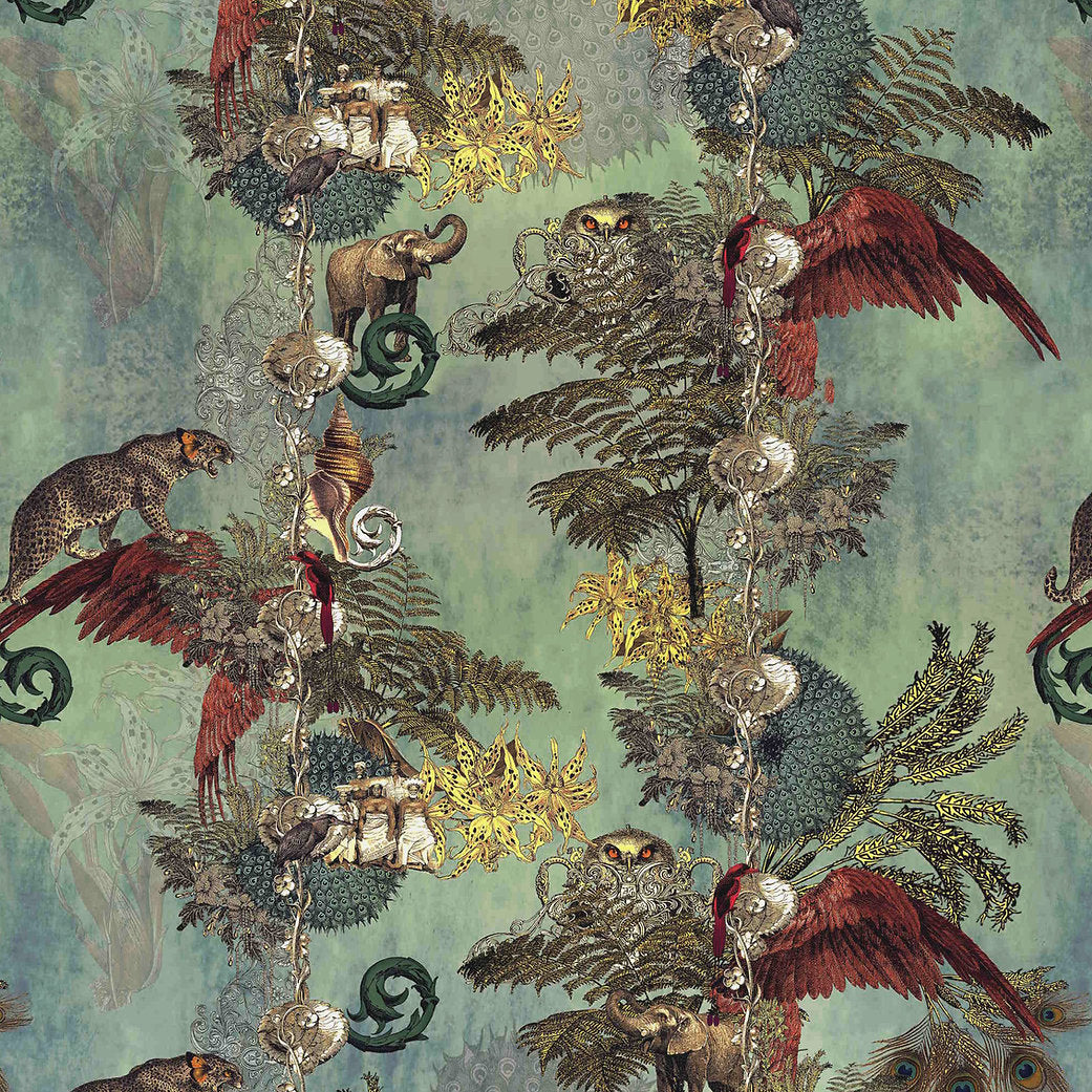 Santorus Wallpaper - Jungle Paradise - Cardamom-Santorus-Beaumonde
