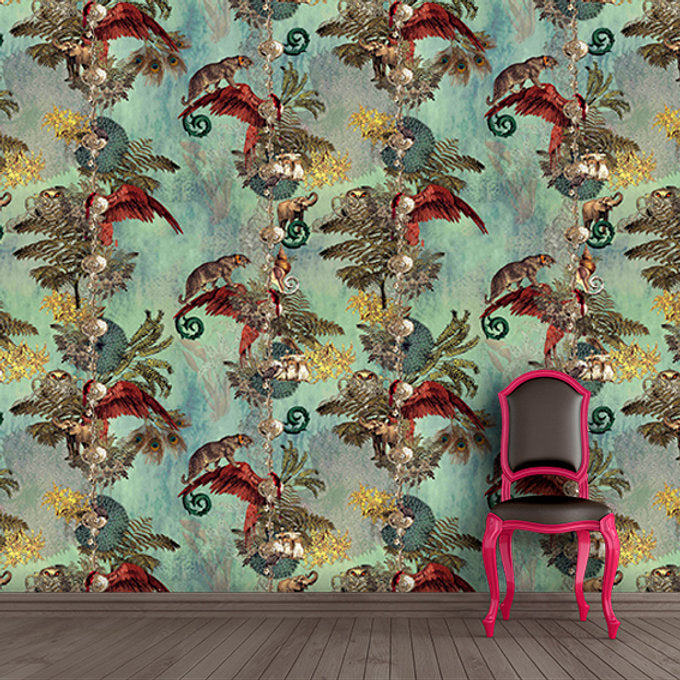 Santorus Wallpaper - Jungle Paradise - Cardamom-Santorus-Beaumonde