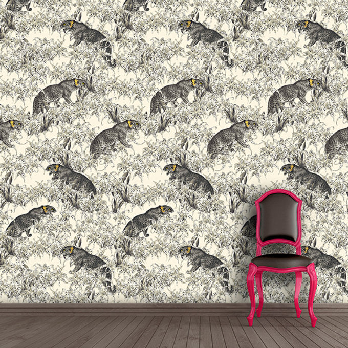 Santorus Wallpaper - Leopard's Prowl - Cumin-Santorus-Beaumonde