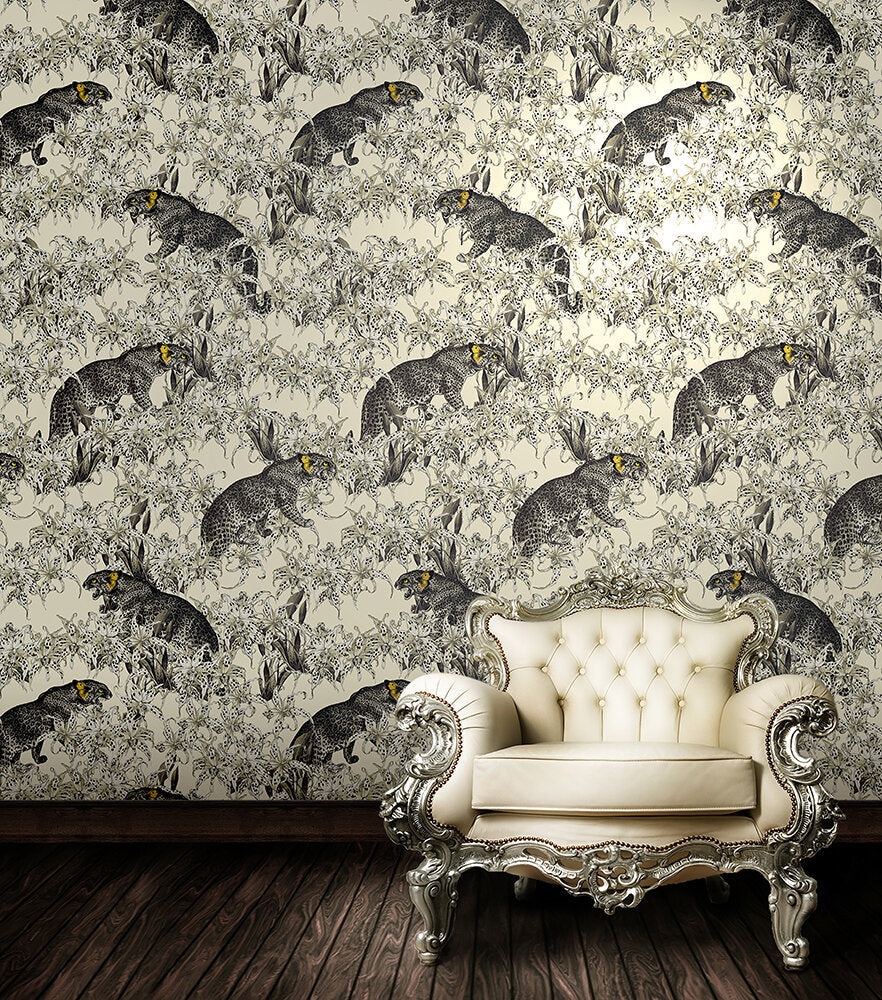 Santorus Wallpaper - Leopard's Prowl - Cumin-Santorus-Beaumonde