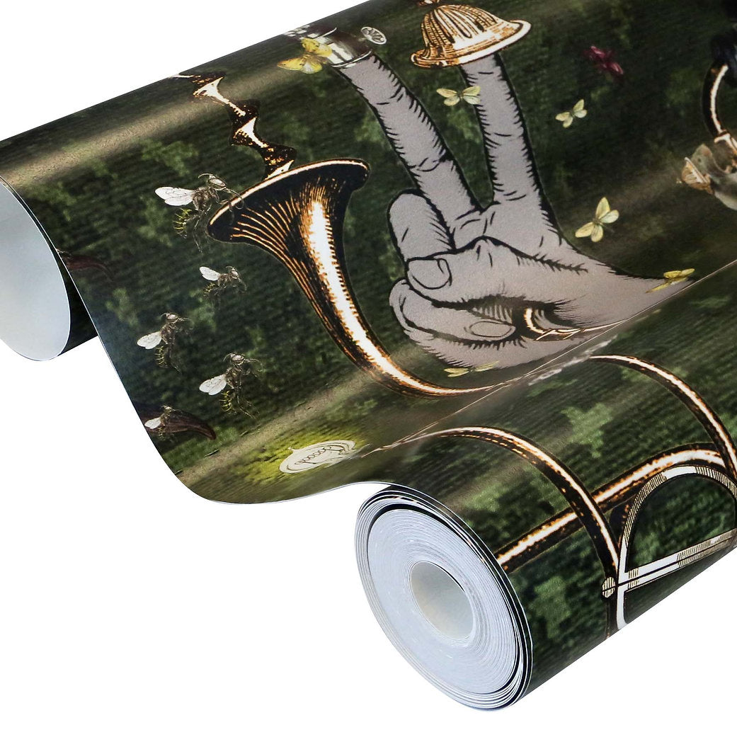 Santorus Wallpaper - Orchestral Revolution - Forest Green-Santorus-Beaumonde