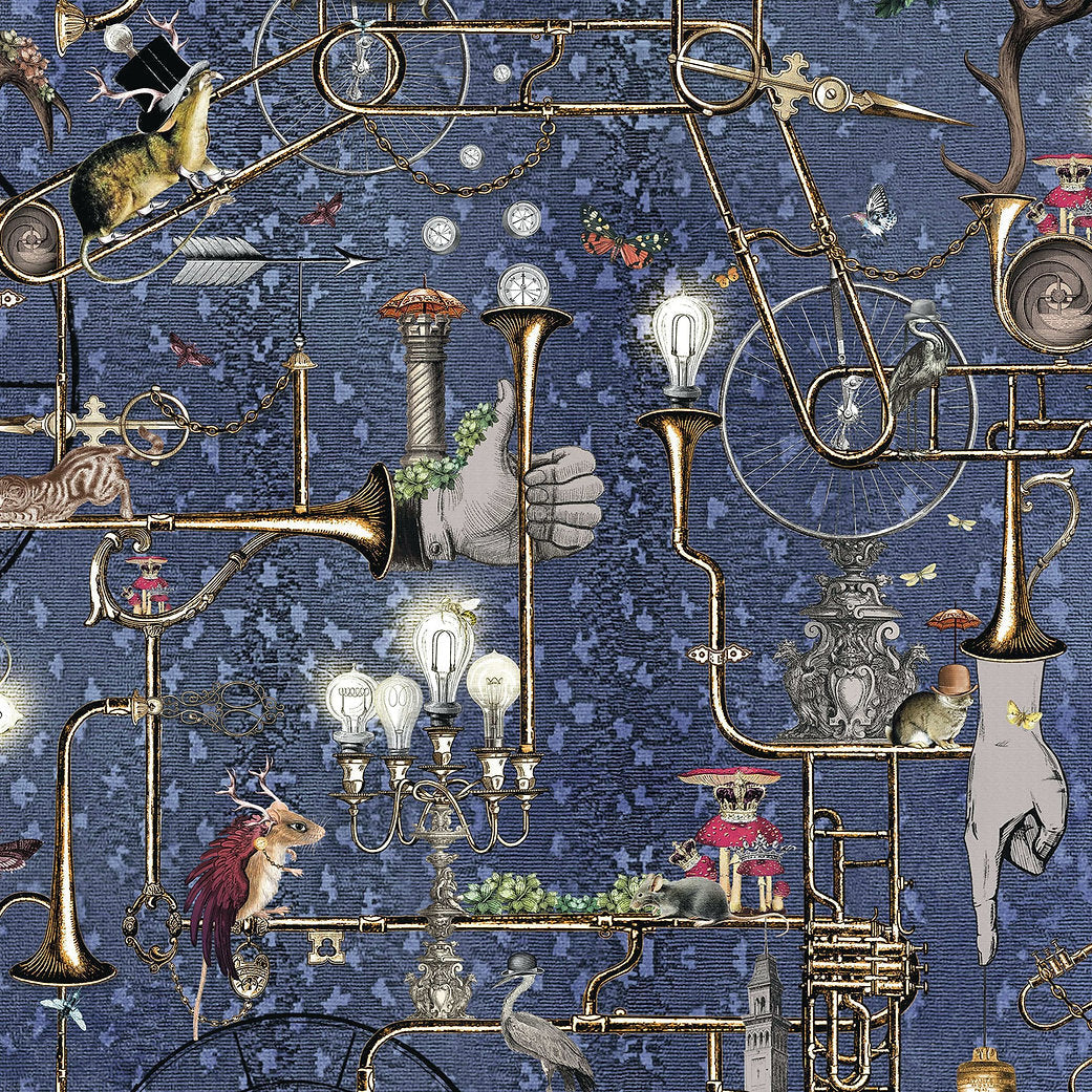 Santorus Wallpaper - Orchestral Revolution - Indigo-Santorus-Beaumonde