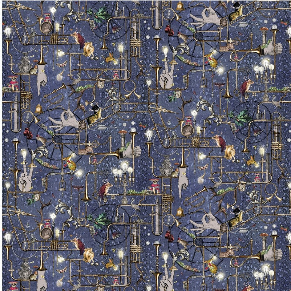 Santorus Wallpaper - Orchestral Revolution - Indigo-Santorus-Beaumonde