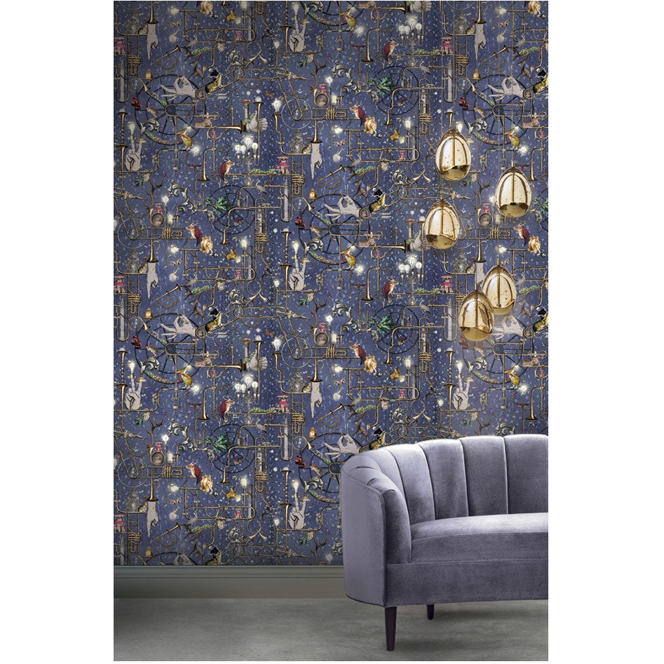 Santorus Wallpaper - Orchestral Revolution - Indigo-Santorus-Beaumonde