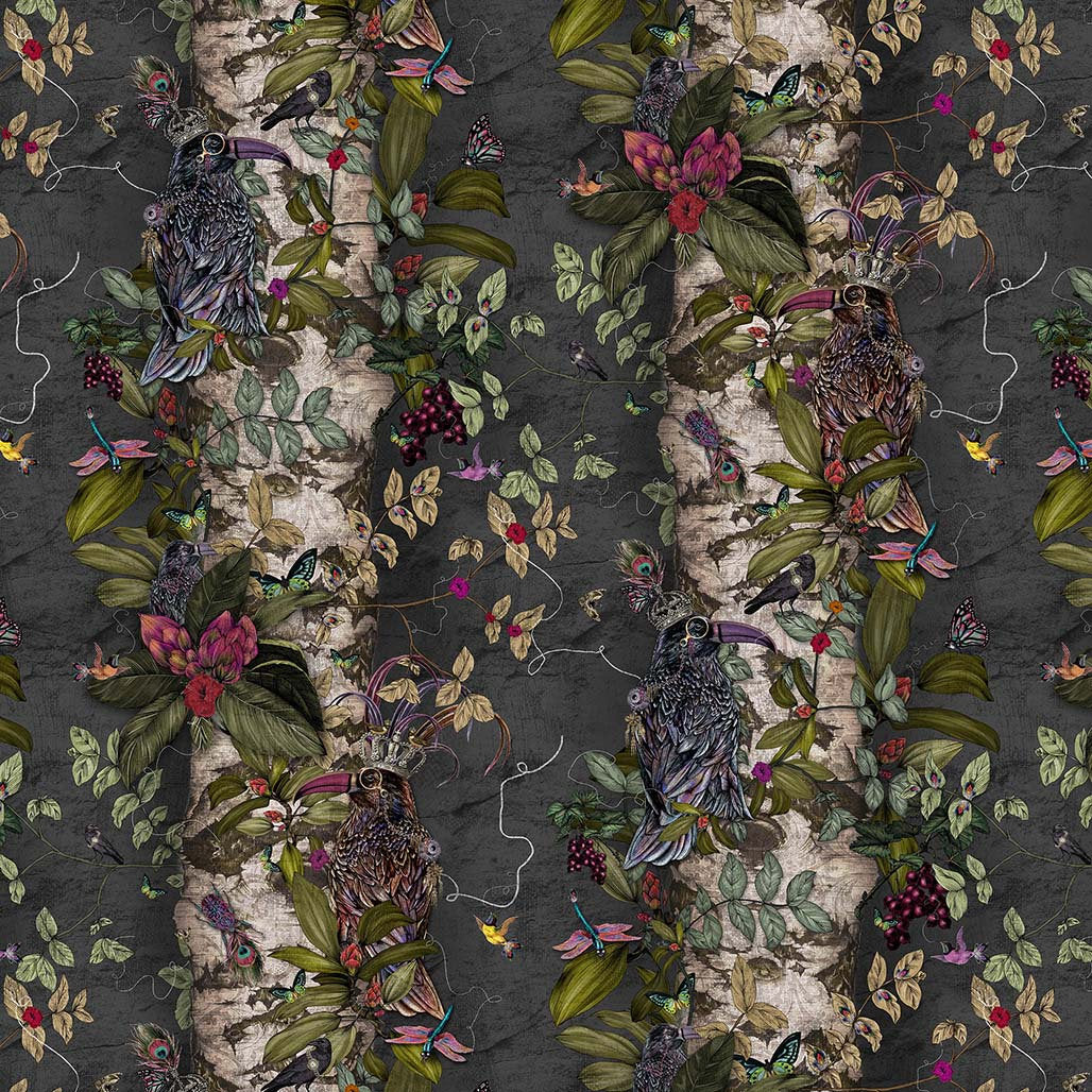 Santorus Wallpaper - The Ravens - Black-Santorus-Beaumonde