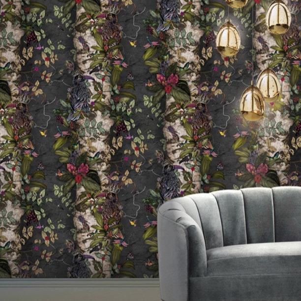 Santorus Wallpaper - The Ravens - Black-Santorus-Beaumonde