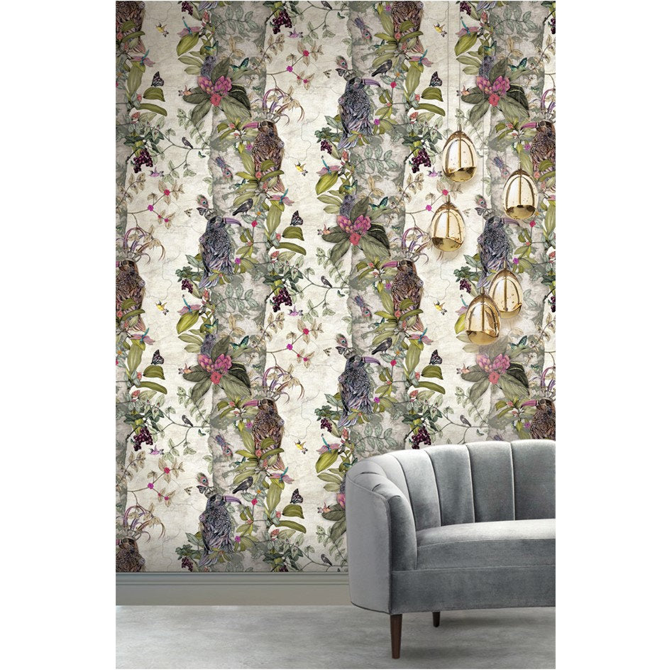 Santorus Wallpaper - The Ravens - Cream-Santorus-Beaumonde