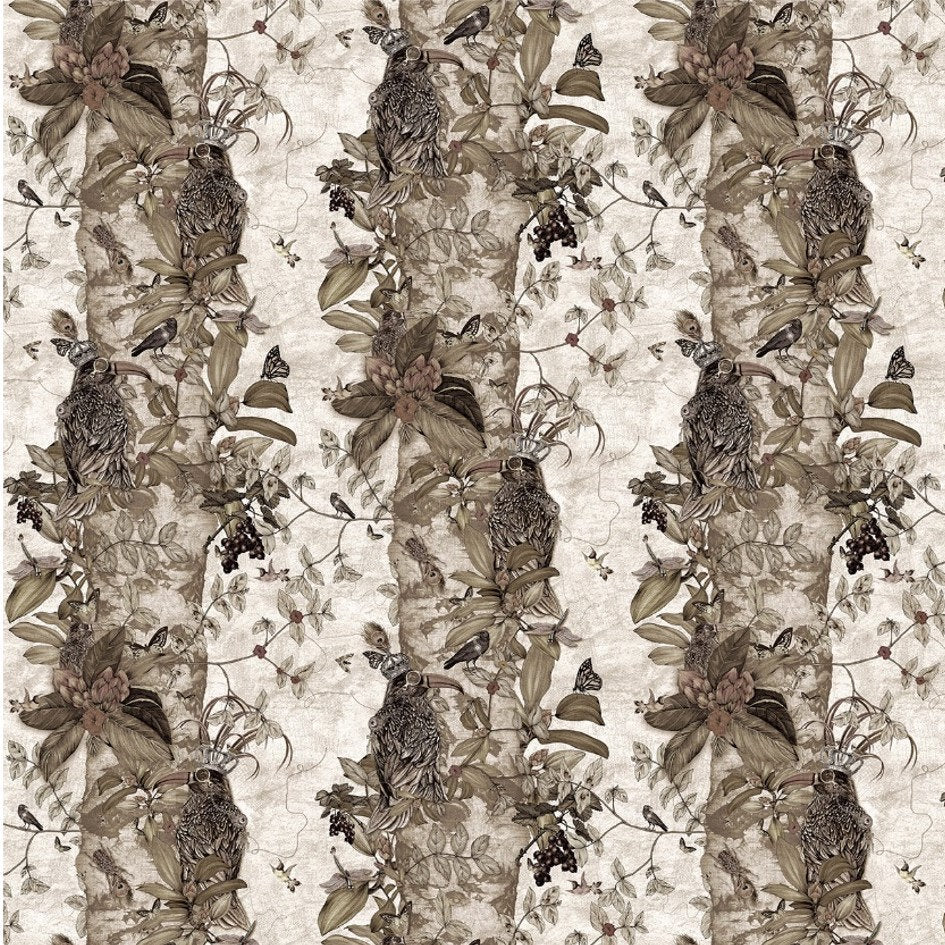 Santorus Wallpaper - The Ravens - Ivory-Santorus-Beaumonde