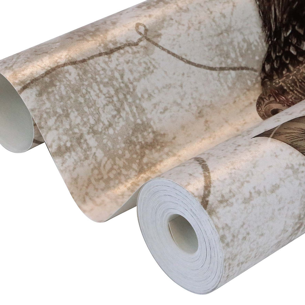 Santorus Wallpaper - The Ravens - Ivory-Santorus-Beaumonde