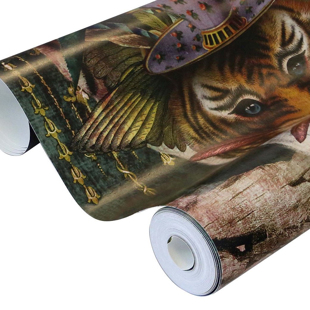 Santorus Wallpaper - Tiger's Teatime - Moss-Santorus-Beaumonde