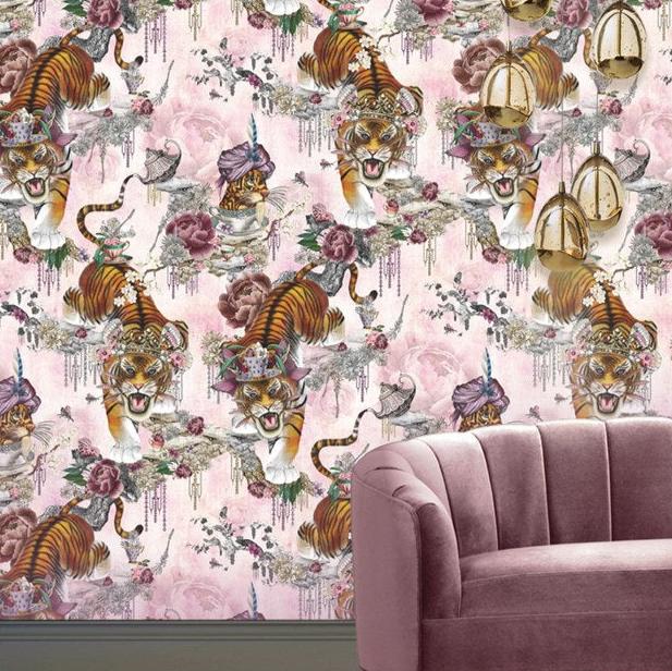 Santorus Wallpaper - Tiger's Teatime - Rose-Santorus-Beaumonde