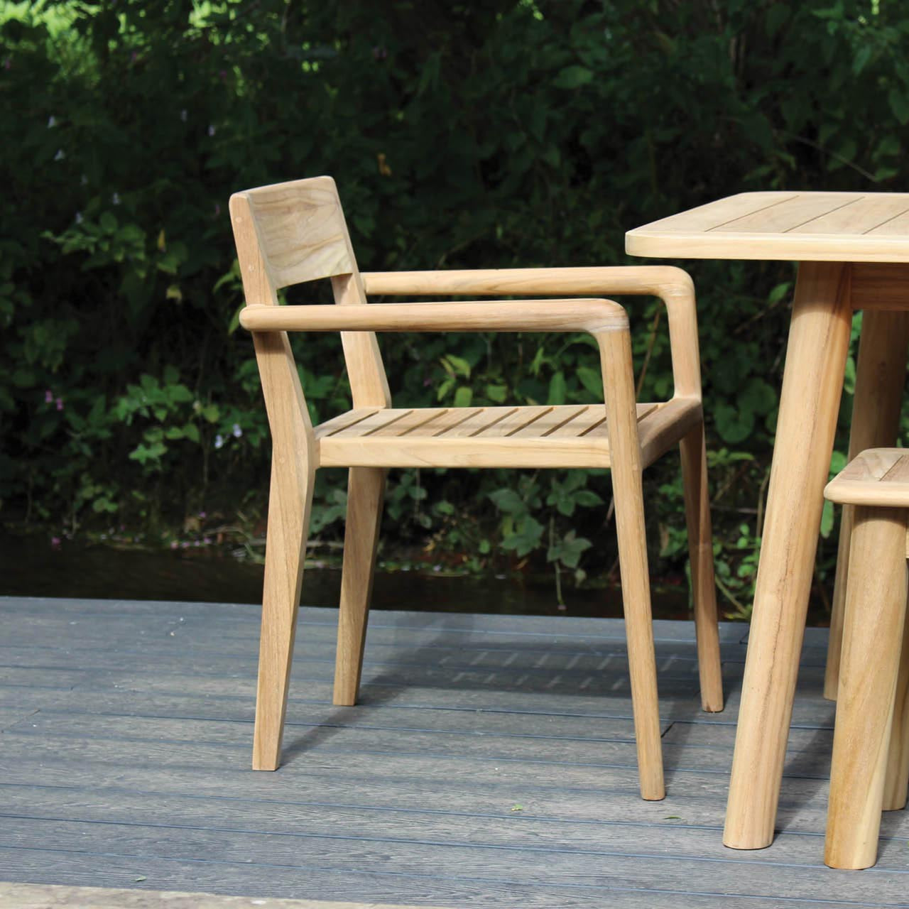 PR Home Shoreditch Outdoor Dining Chair With Arms – Teak