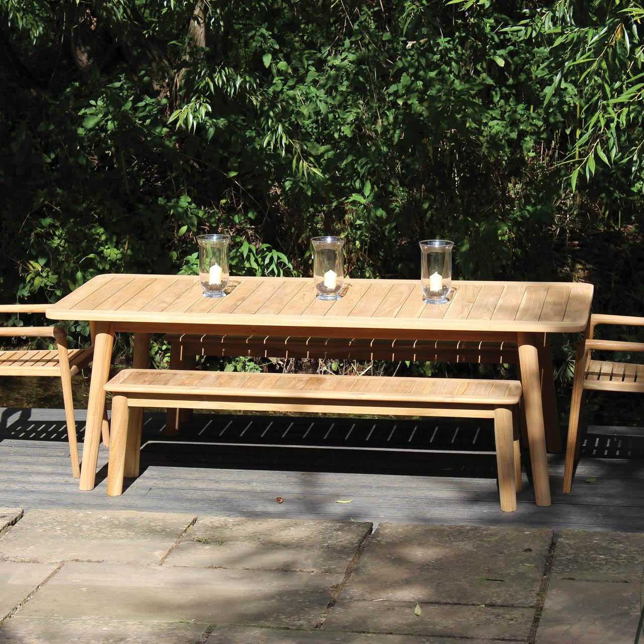 PR Home Shoreditch Outdoor Dining Bench – 165cm – Teak