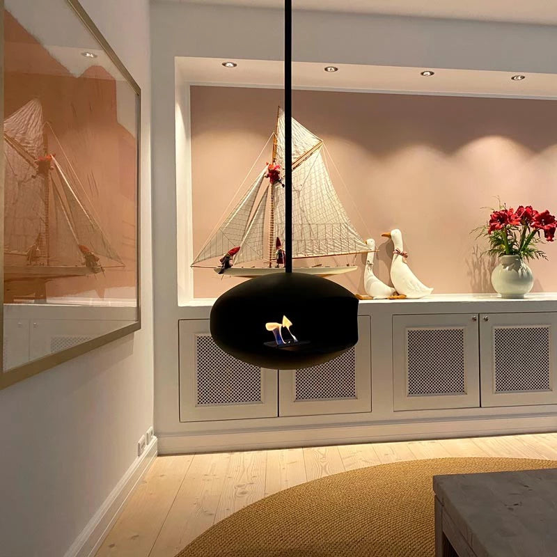 Cocoon Fires Aeris - Matte Black with Black Pole