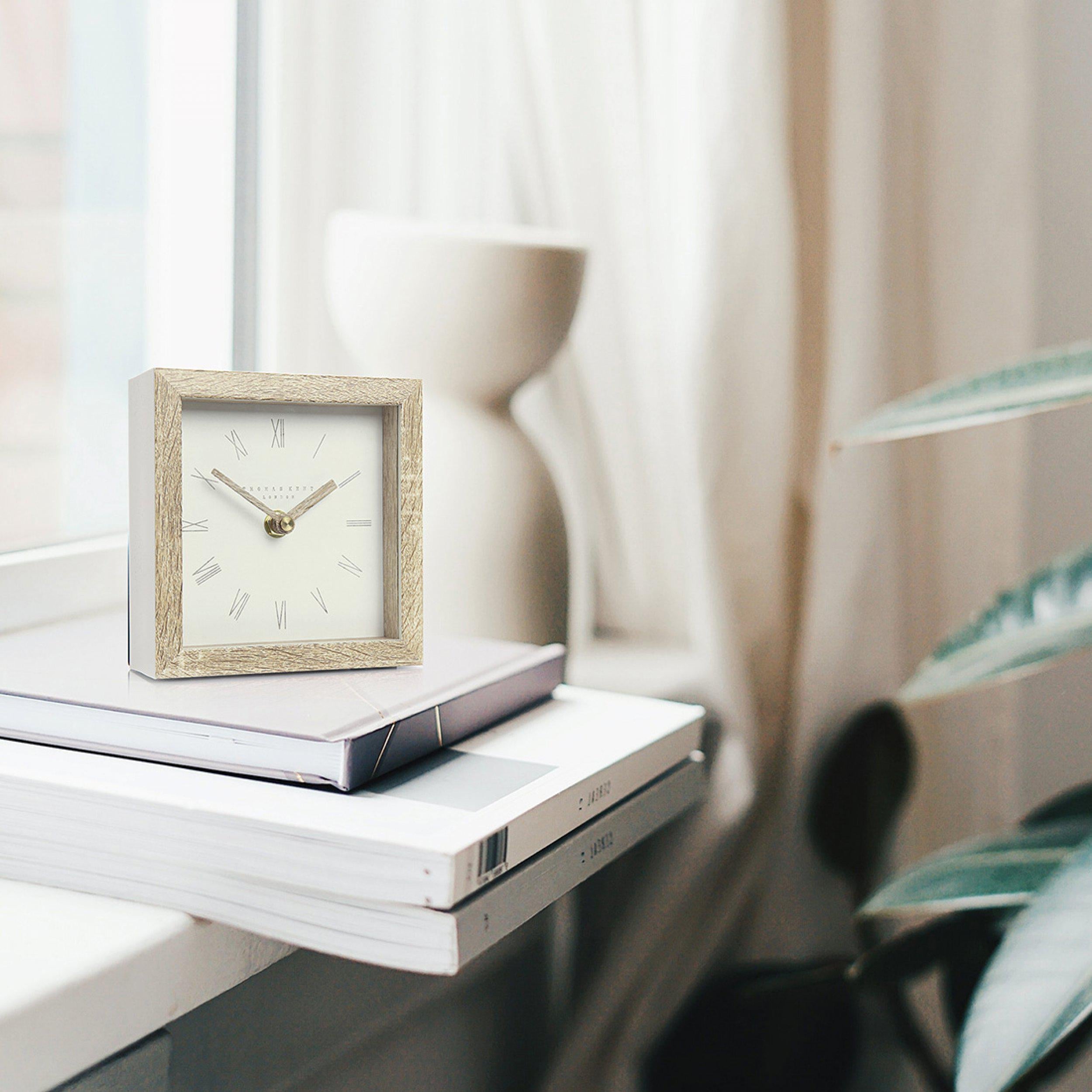 Thomas Kent 5'' Nordic Mantel Clock Tofu-AMC05015-Beaumonde