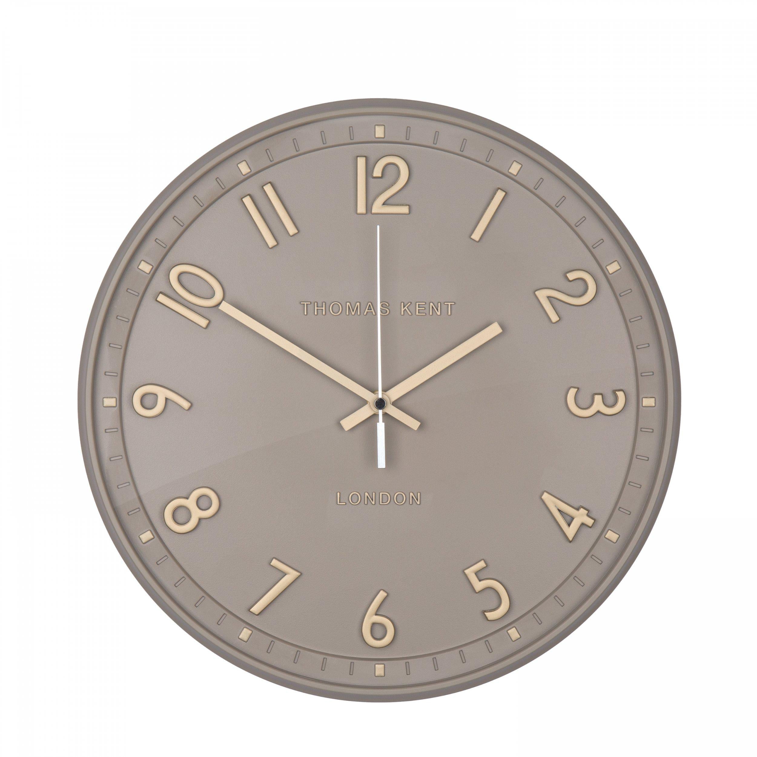 Thomas Kent 14" Tresco Wall Clock Taupe-AMC14007-Beaumonde