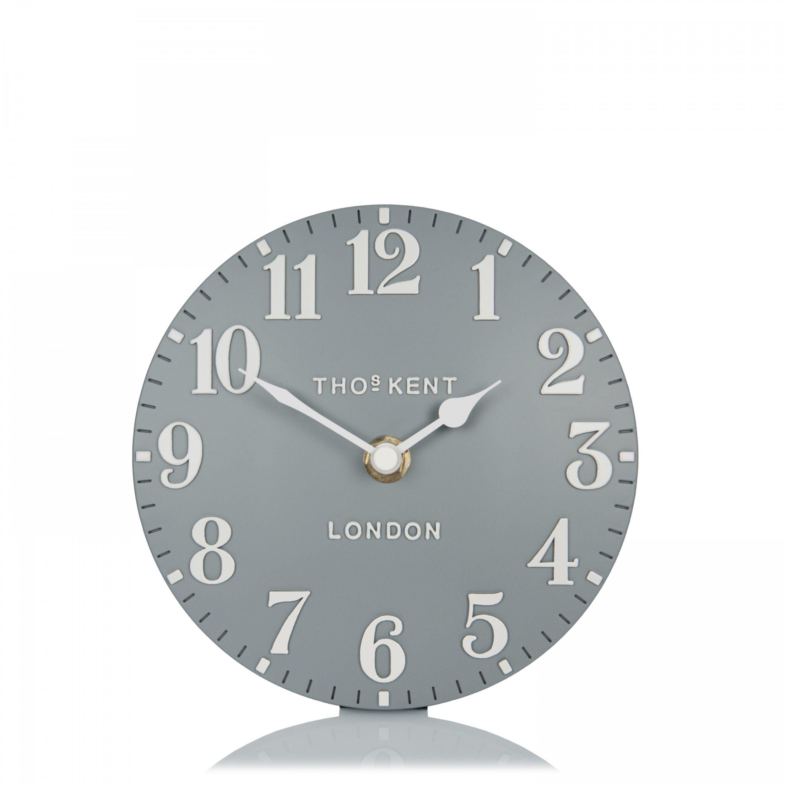 Thomas Kent 15cm Arabic Mantel Clock Flax Blue-AMC06058-Beaumonde