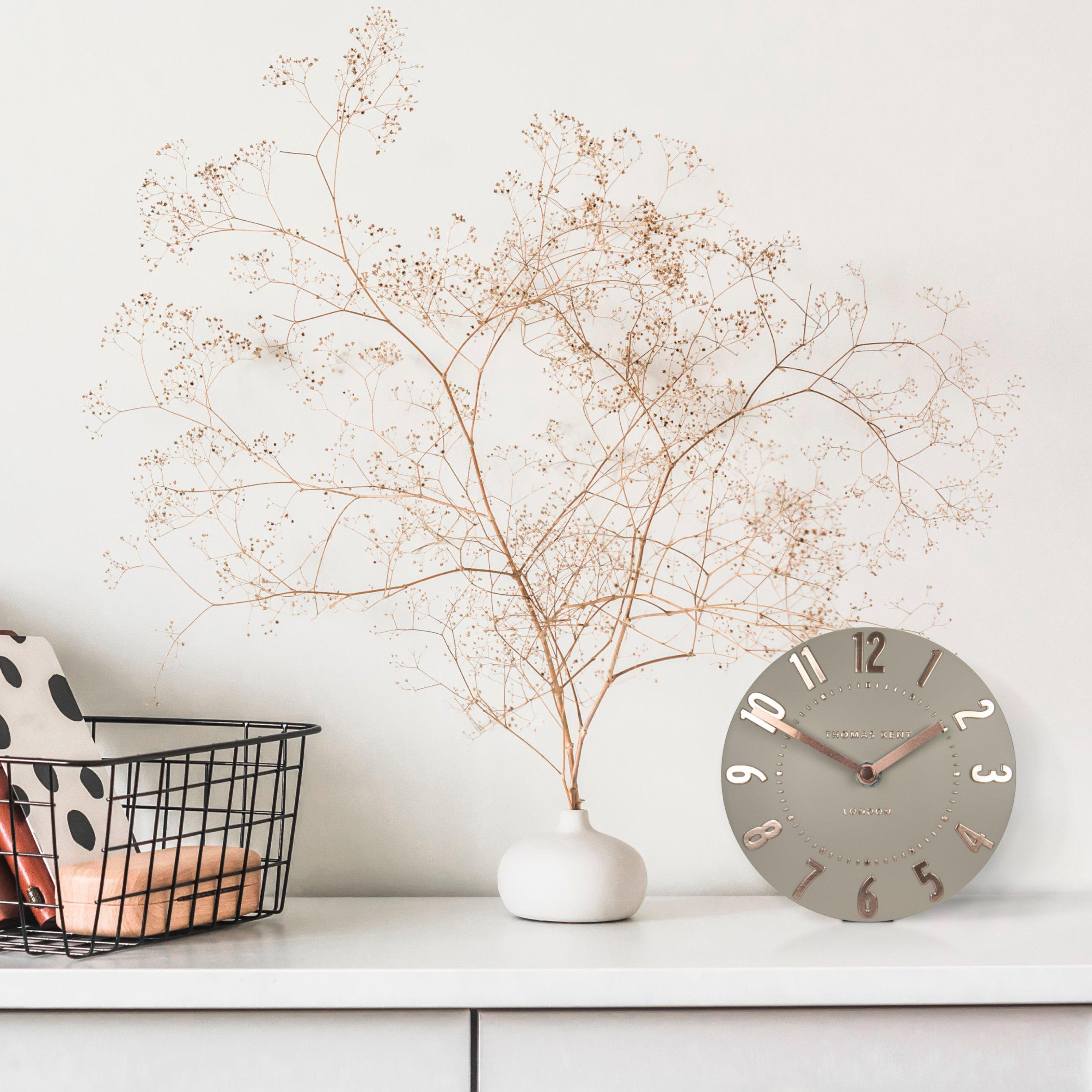 Thomas Kent 15cm Mulberry Mantel Clock Rose Gold-CAM1UTT60312-Beaumonde