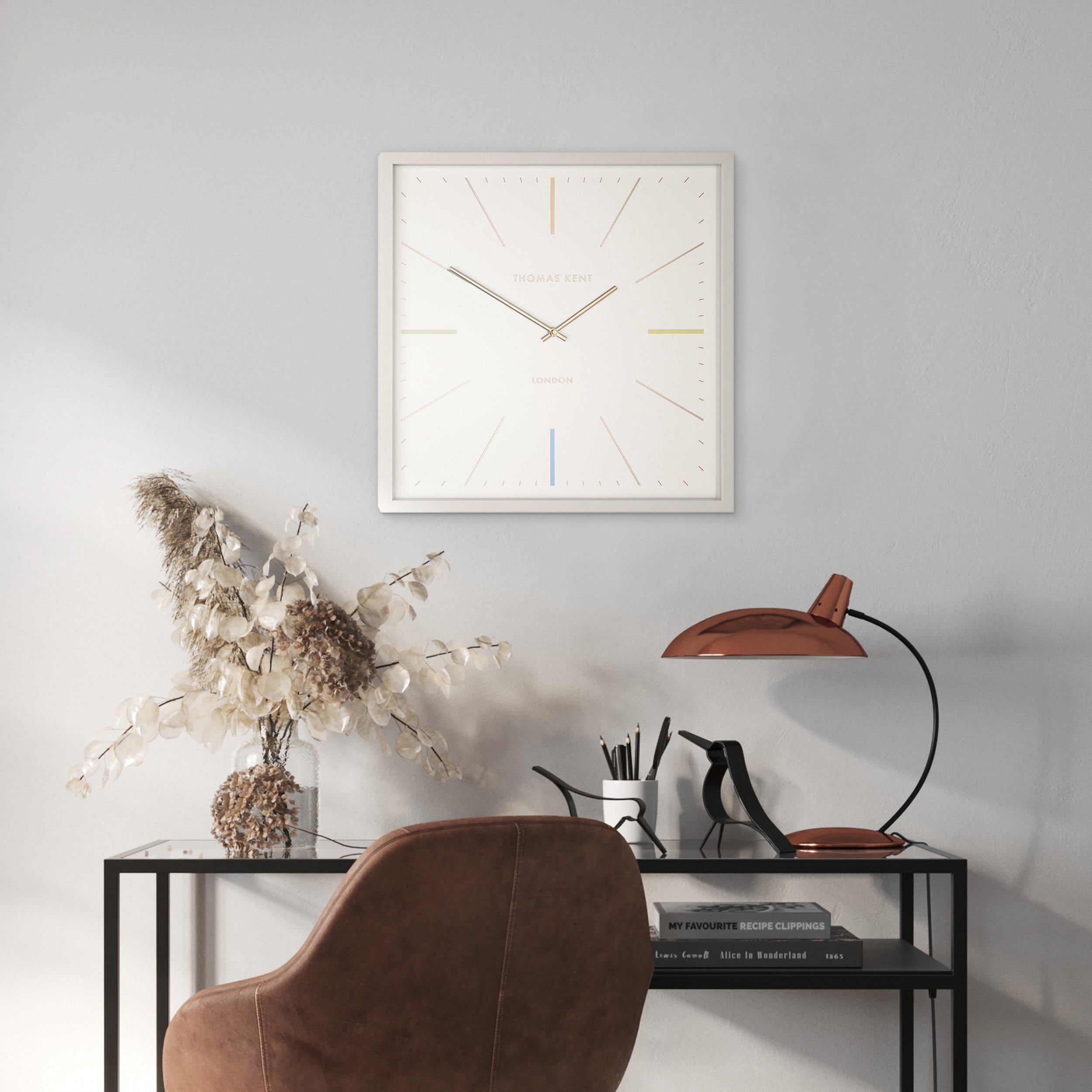 Thomas Kent 50cm Editor Wall Clock Light Grey-AMC20060-Beaumonde