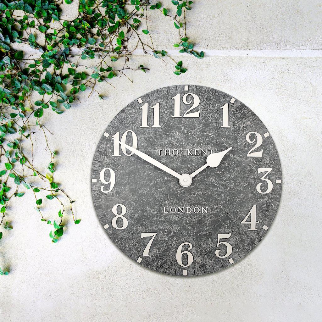 Thomas Kent Arabic Large Outdoor Wall Clock - Cement-Beaumonde
