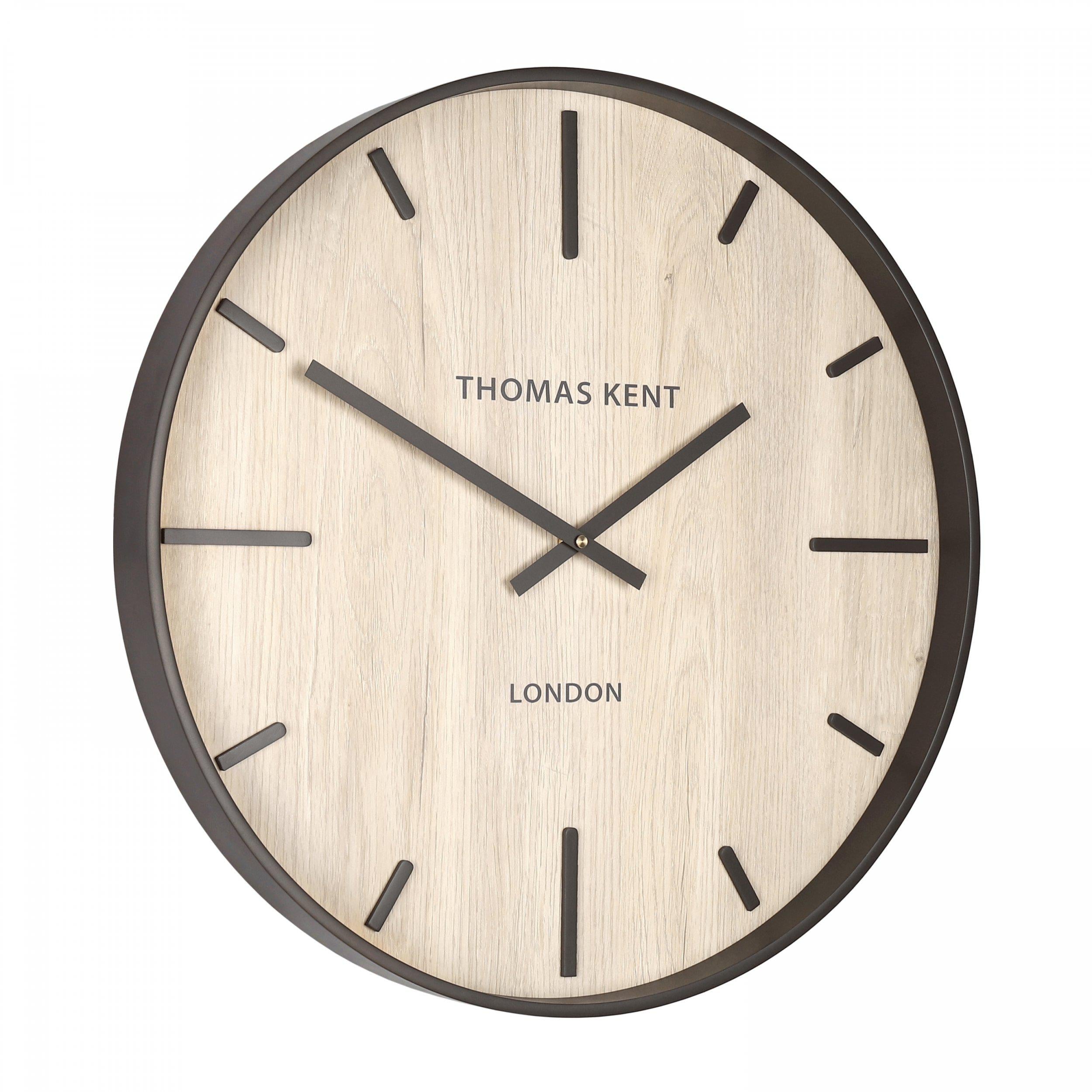Thomas Kent 50cm Woodstock Wall Clock White Oak-AMC20082-Beaumonde