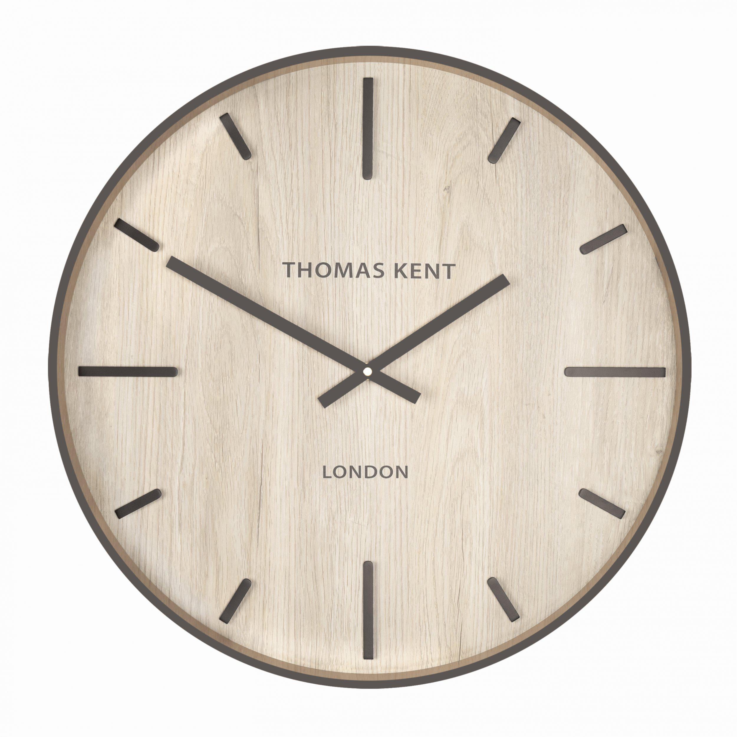 Thomas Kent 50cm Woodstock Wall Clock White Oak-AMC20082-Beaumonde