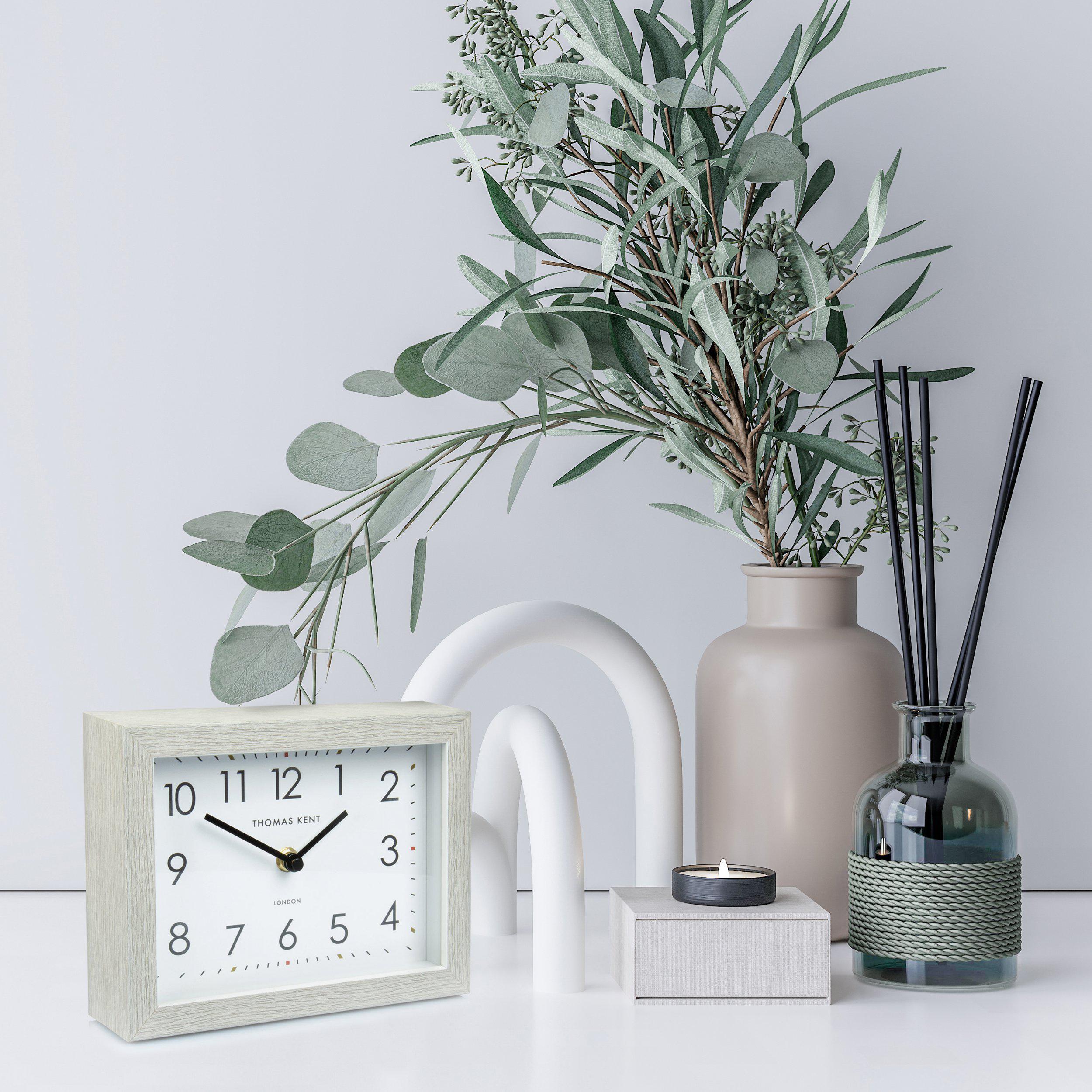 Thomas Kent 7" Smithfield Mantel Clock Silver Birch-CAT1XKT60603-Beaumonde