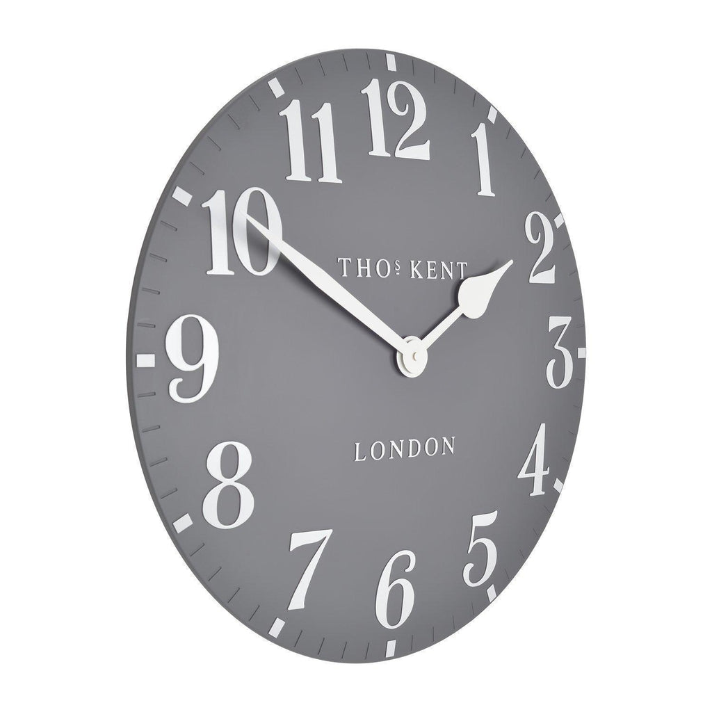 Thomas Kent Arabic Large Wall Clock - Dolphin Grey-Beaumonde
