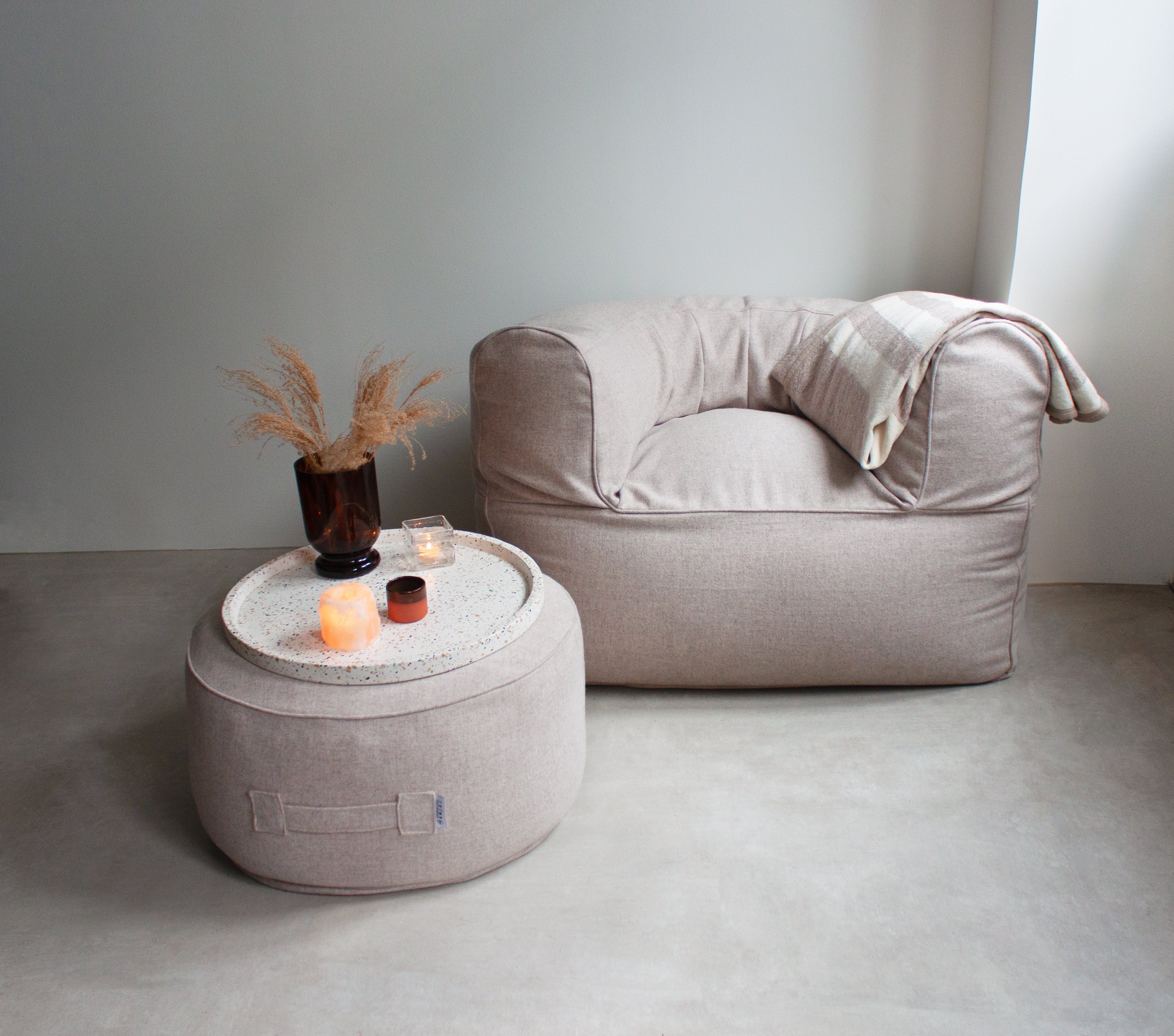 Trimm Copenhagen Tiny Moon Pouf Wool-Beaumonde