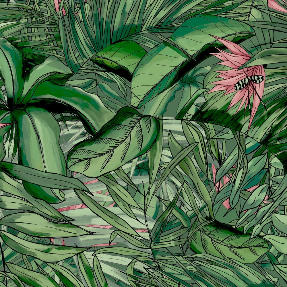 Tropical Daze Collection Tropical Forest Wallpaper-Brand McKenzie-Beaumonde