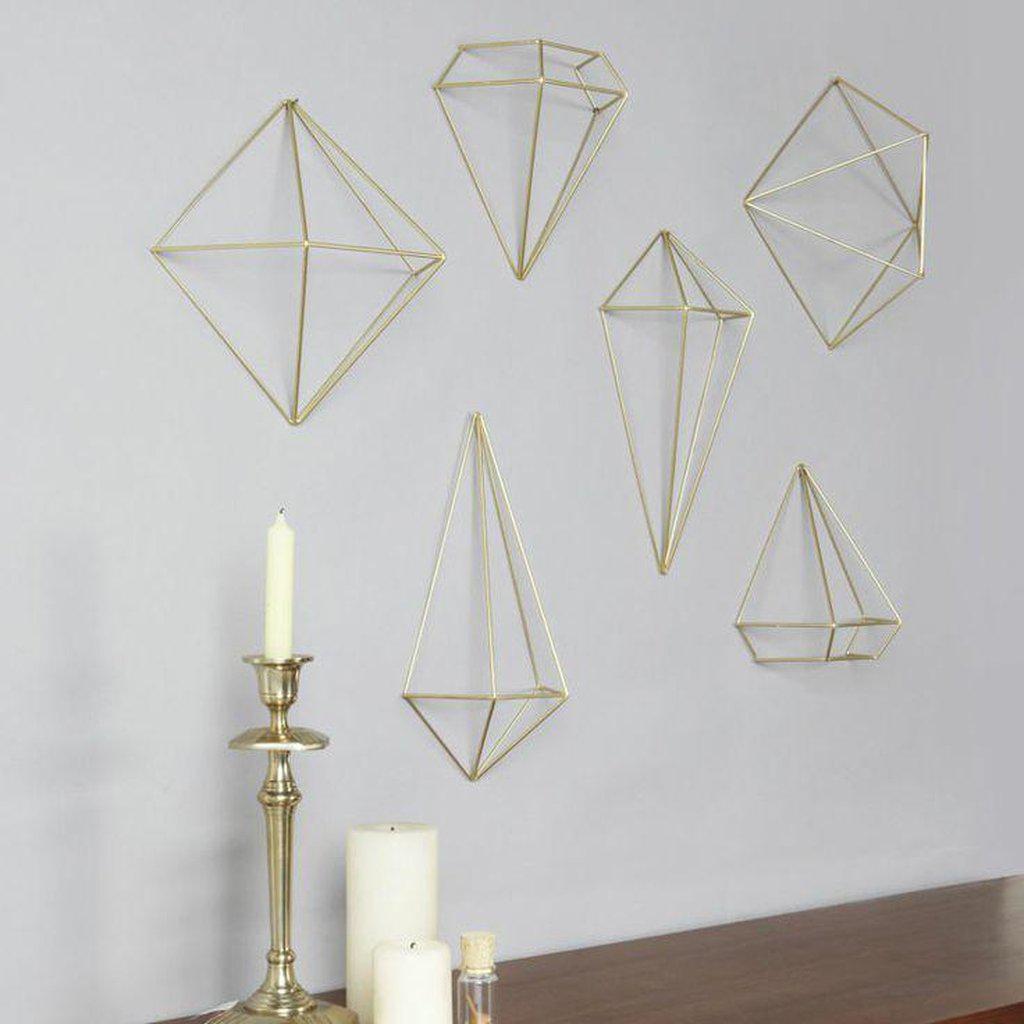 Umbra Prisma Wall Decor Matt Brass-Beaumonde