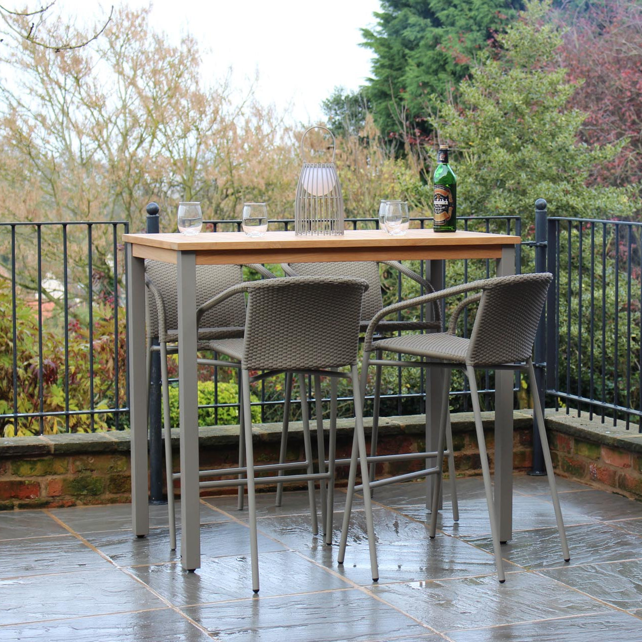 Outside High Table PR Home Atlantic Outdoor High Table – Kubu / Teak – Beaumonde