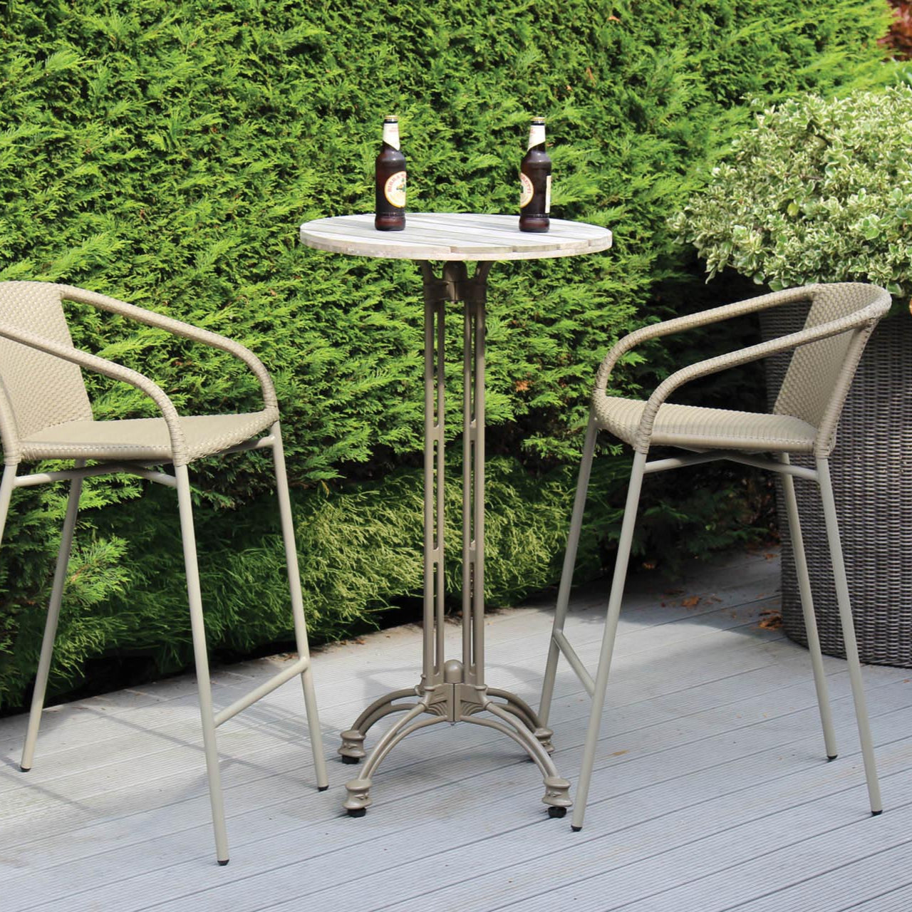 PR Home Valencia Outdoor Bar Stool With Arms