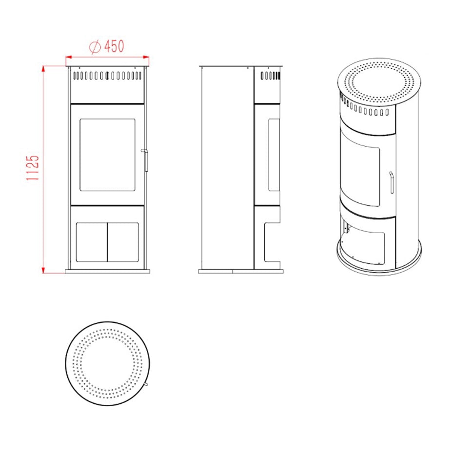 ScandiFlames Washington Bioethanol Wood-Burning Stove - White